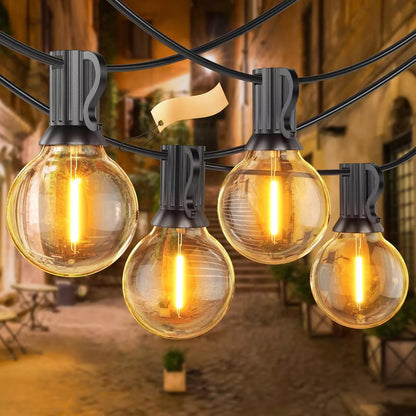 Sodo šviesos girlianda 20 m, 20x LED lemputės 1W, laidas + 2x E12 lemputės dovanų