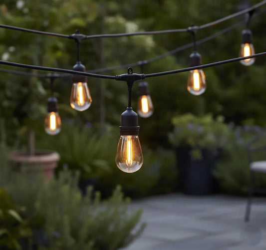 Sodo šviesos girlianda Masterled 10m 10x LED E27 vandeniui atsparus laidas