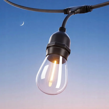 Sodo šviesos girlianda Masterled 10m 10x LED E27 vandeniui atsparus laidas