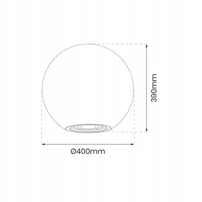 Sodo šviestuvas 400 mm rutulio formos Globo 40 cm 1xE27