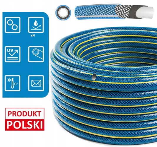 Sodo žarna 1/2" 30m, 4 sluoksnių su laistymo purkštuvu ir jungtimis, BRADAS rinkinys