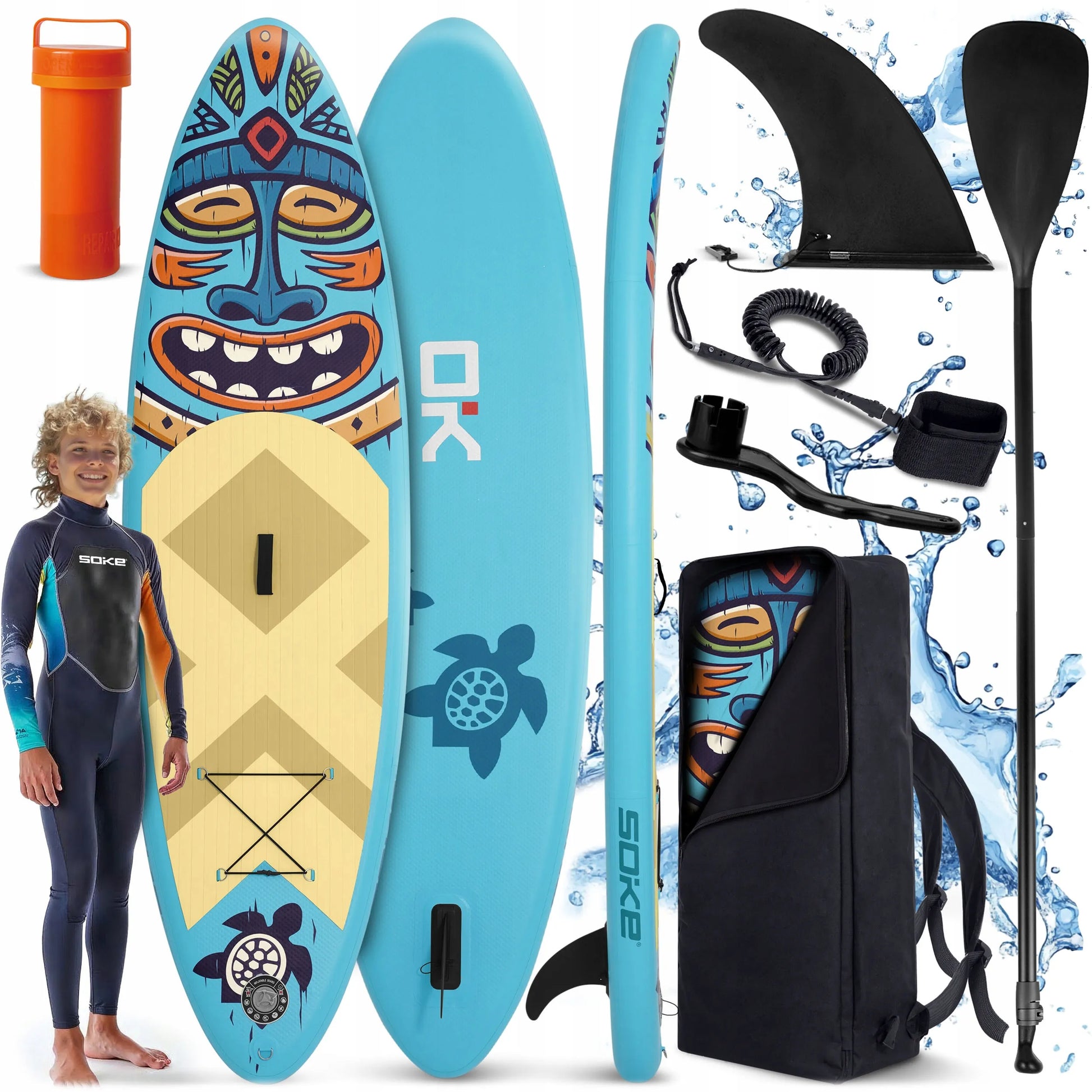 SOKE AQUASURF pripučiama irklentė 275 x 76 x 12 cm, komplektas