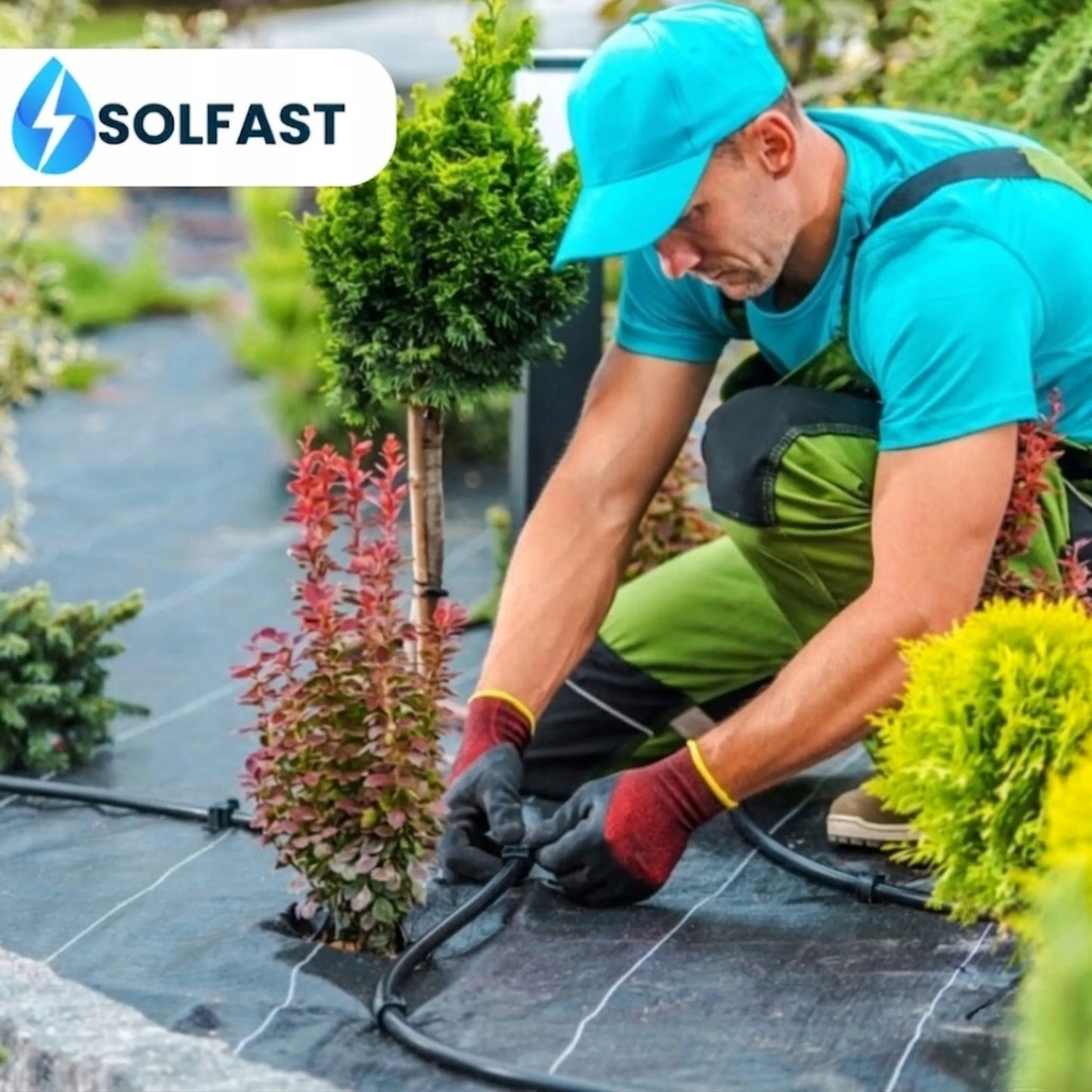 SOLFAST laistymo žarna su slėgio kompensavimu, 100 m, lašelinis laistymas