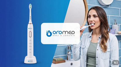 Soninis dantų šepetėlis „Oromed ORO-BRUSH White“, 5 režimai, dėklas, IPX7