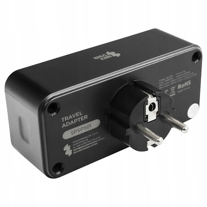 Spacetronik dvigubas kištukinis lizdas su USB įkrovikliu ir LED indikatoriumi