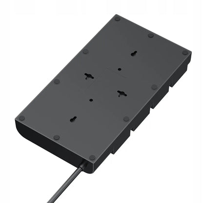 Spacetronik elektros lizdų blokas, ilgintuvas, 13 lizdų, 6xUSB, 2m
