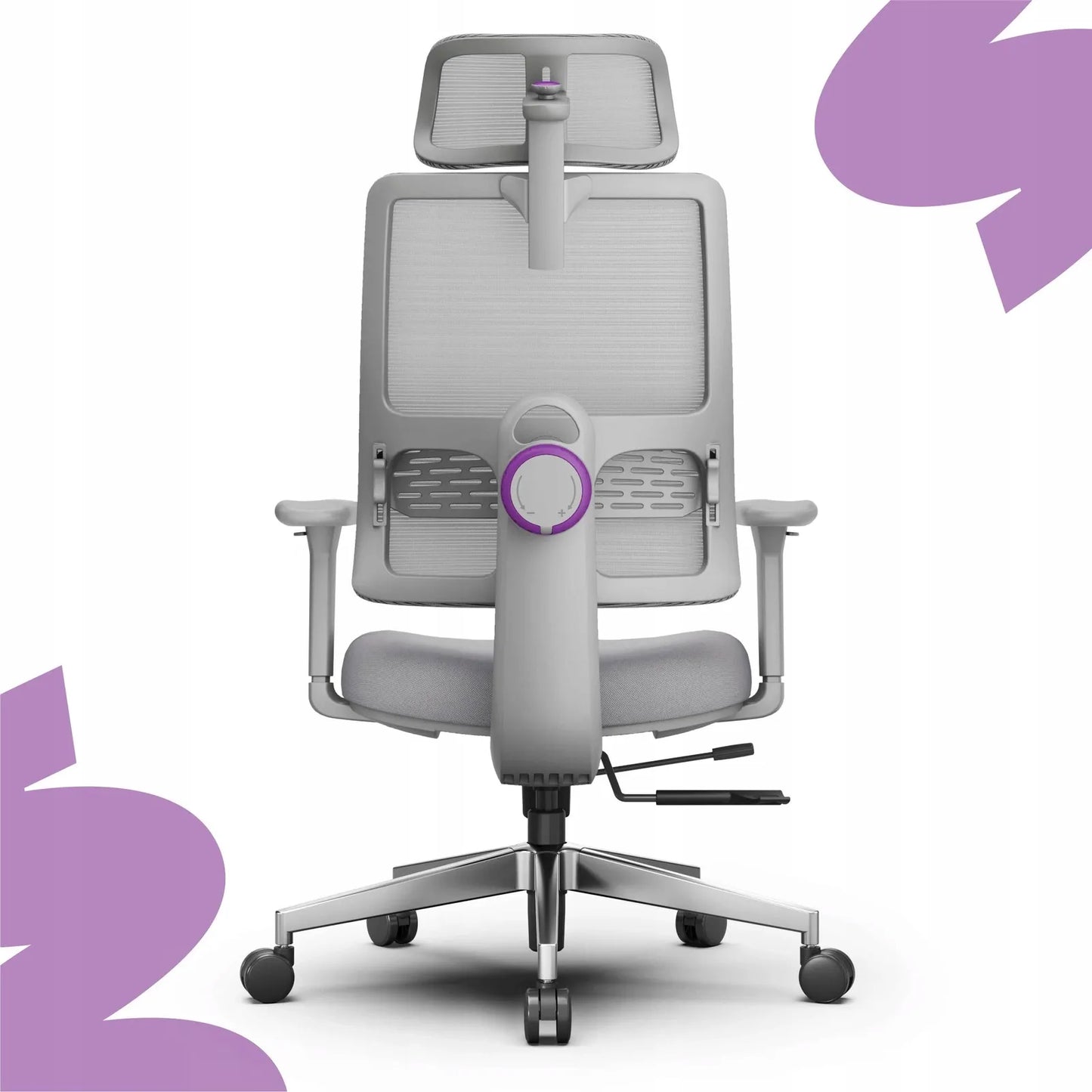 Spacetronik ergonominė biuro kėdė su tinkleliu, pilka