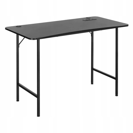 Spacetronik kompiuterinis mokyklinis stalas 120 × 60 cm, USB prievadai, iki 100 kg, juodas