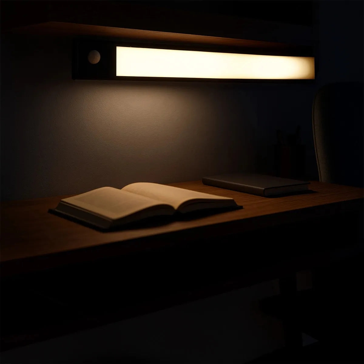 Spacetronik LED LED šviestuvas po spintelėmis, 60 cm su judesio jutikliu ir magnetiniu laikikliu