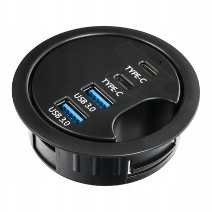 Spacetronik stalinis USB šakotuvas, 2x USB-A ir 2x USB-C