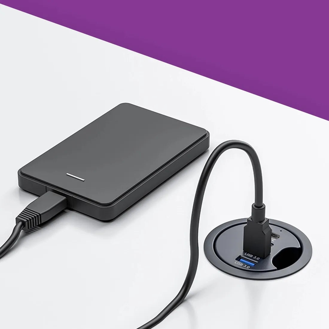 Spacetronik stalinis USB šakotuvas, 2x USB-A ir 2x USB-C
