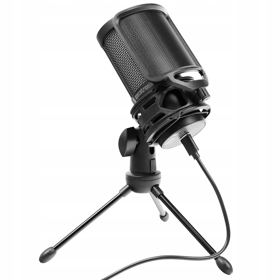 Spacetronik USB studijinis žaidimų kondensatorinis mikrofonas kompiuteriui