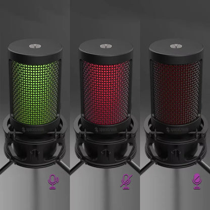 Spacetronik USB studijinis žaidimų kondensatorinis mikrofonas kompiuteriui