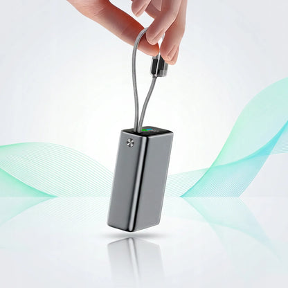 Spartusis 20000mAh 22.5W Powerbankas su USB-C ir Lightning laidais