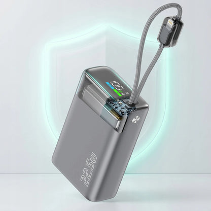Spartusis 20000mAh 22.5W Powerbankas su USB-C ir Lightning laidais