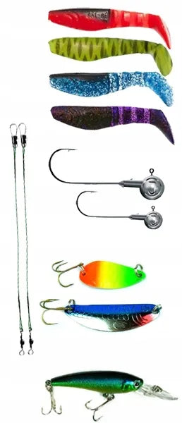 Spiningo rinkinys, meškerė 2,4 m, ritė 6bb, masalai Z16