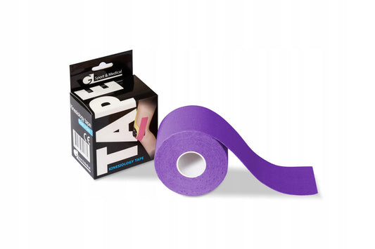Sport & Medical medicininė sportinė kinesiotapingo juosta TAPE, 5 cm × 5 m, rožinė, modelis PURPLE