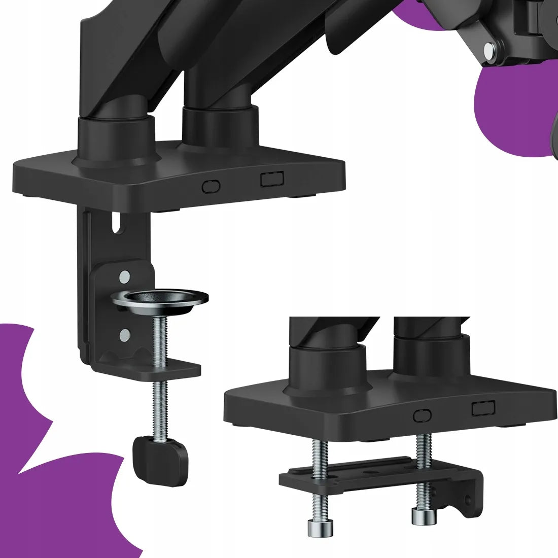 Spyruoklinis stalinis laikiklis 2 monitoriams Spacetronik 18 kg 17-32 VESA