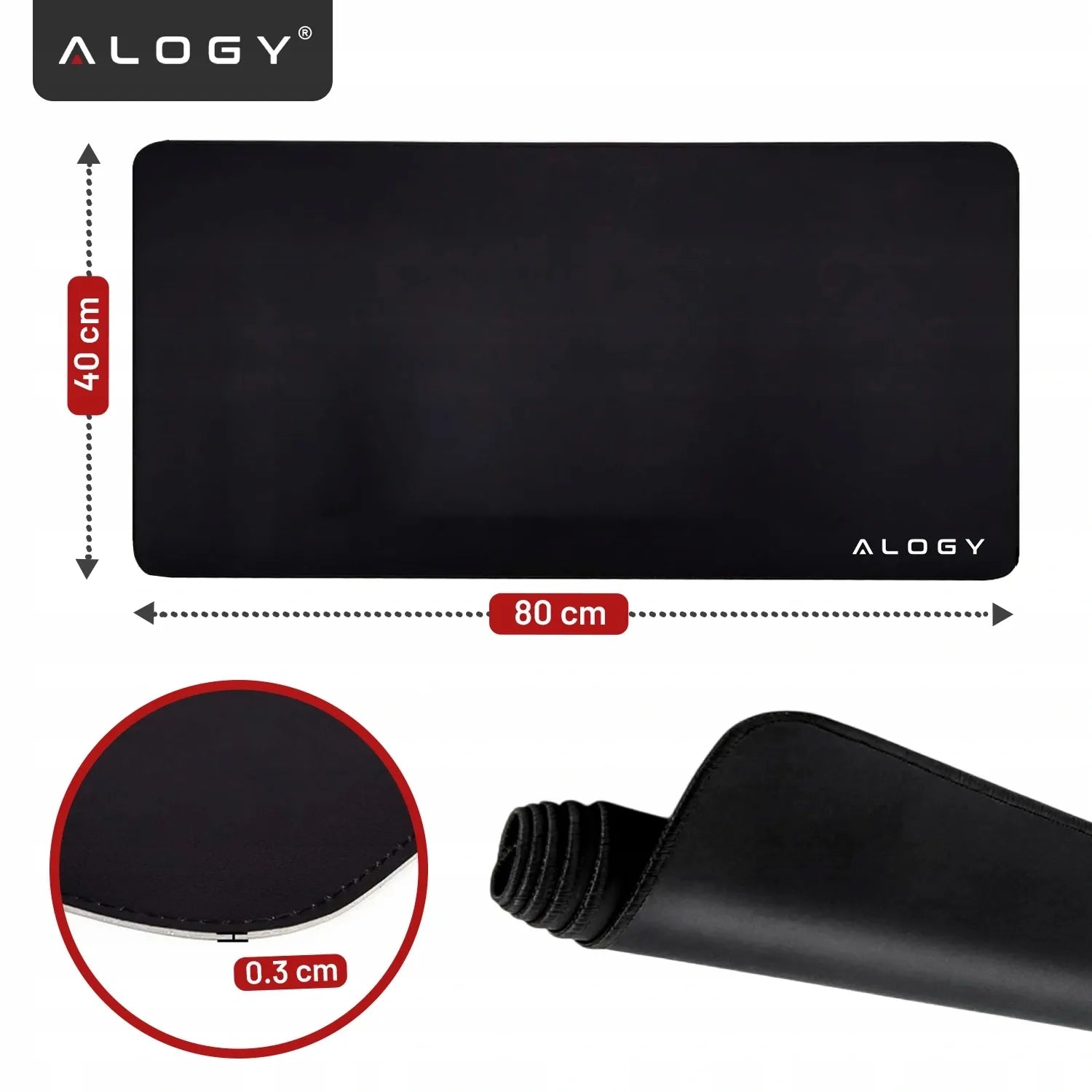 Stalo kilimėlis XL 80x40 cm neslystantis apsauginis kilimėlis po klaviatūra