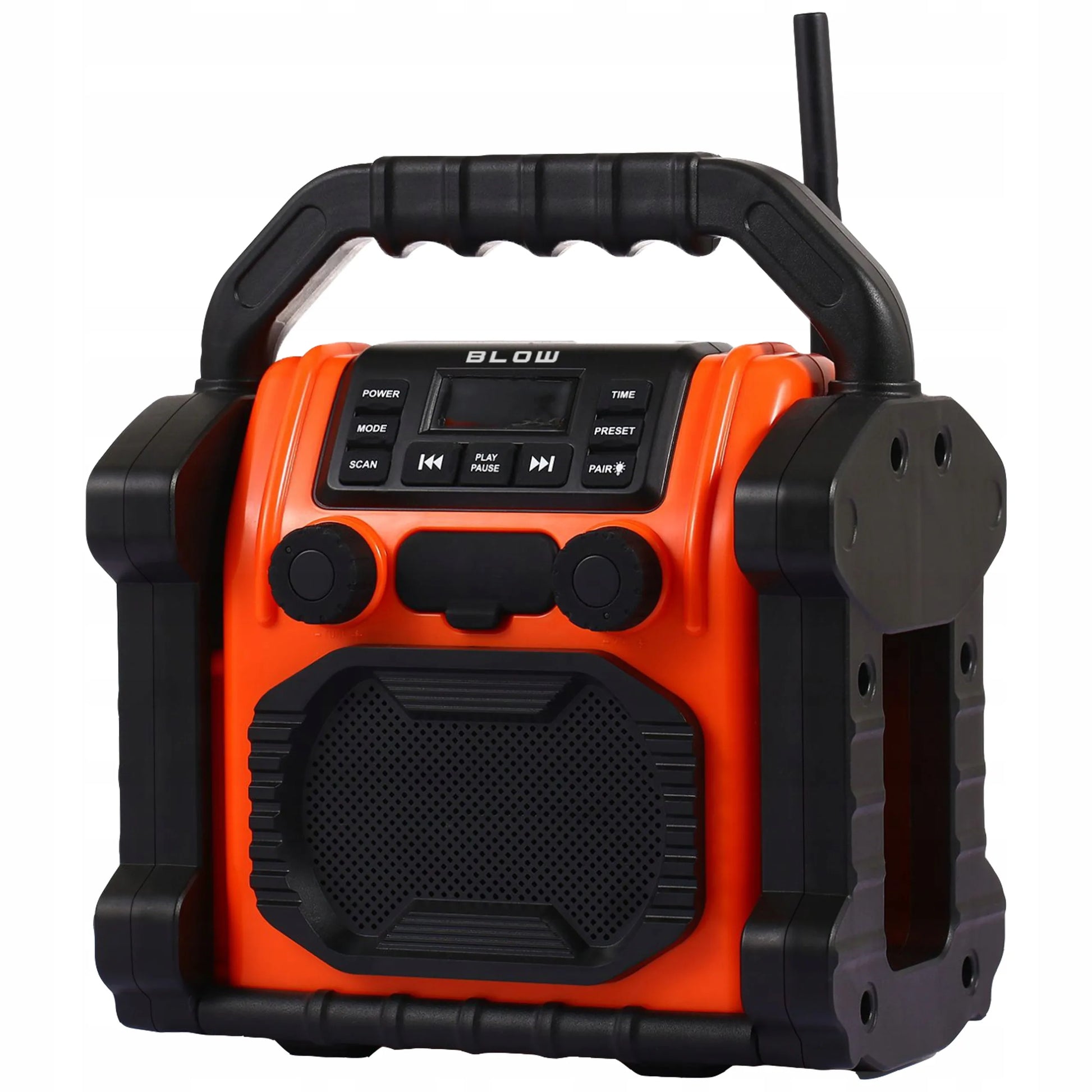 Statybinis radijas FM 20W RMS Bluetooth 5.1 su maitinimo banku USB-C AUX LED IP55