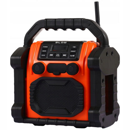 Statybinis radijas FM 20W RMS Bluetooth 5.1 su maitinimo banku USB-C AUX LED IP55
