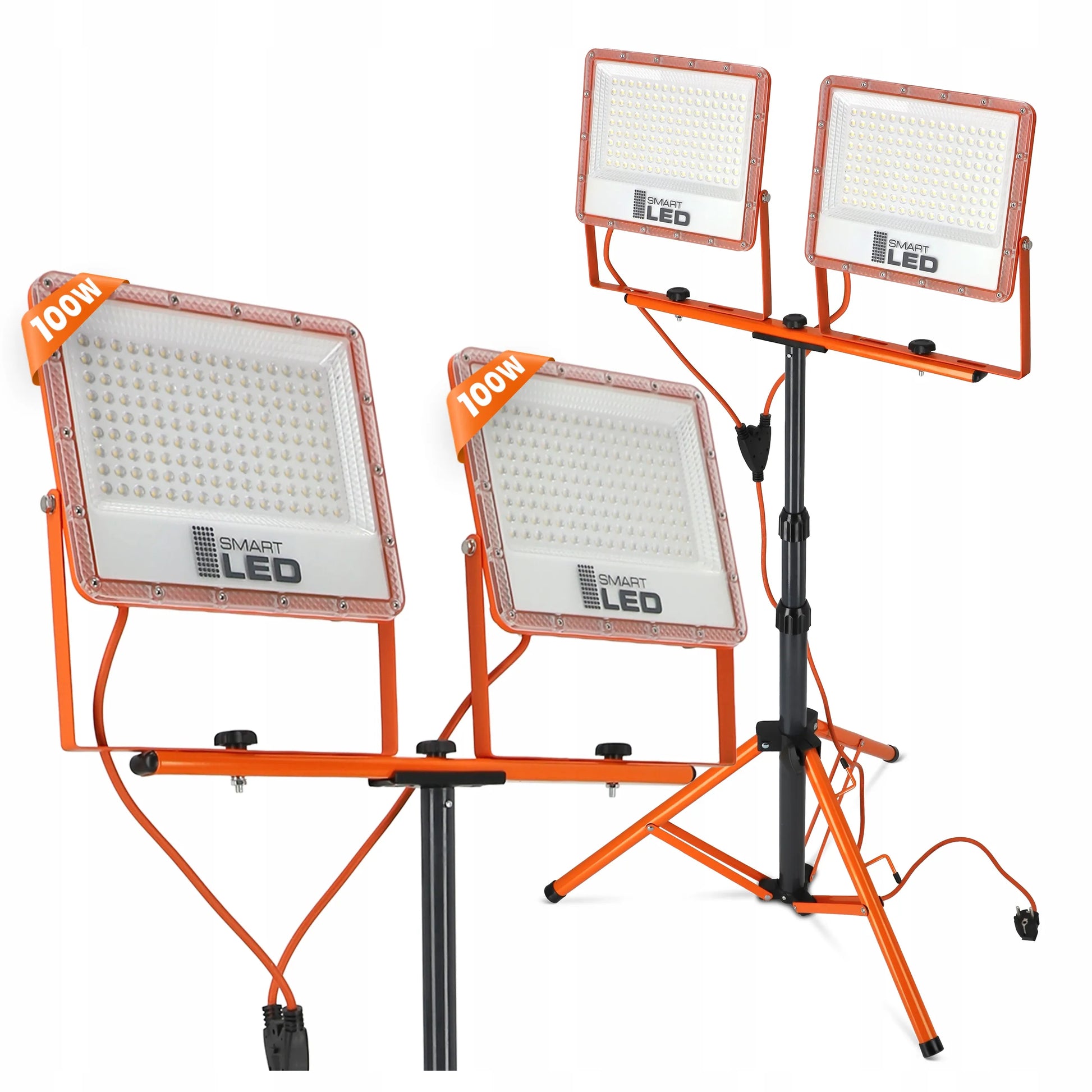 Statyvinis LED prožektorius 2x 100W 22000lm su stovu