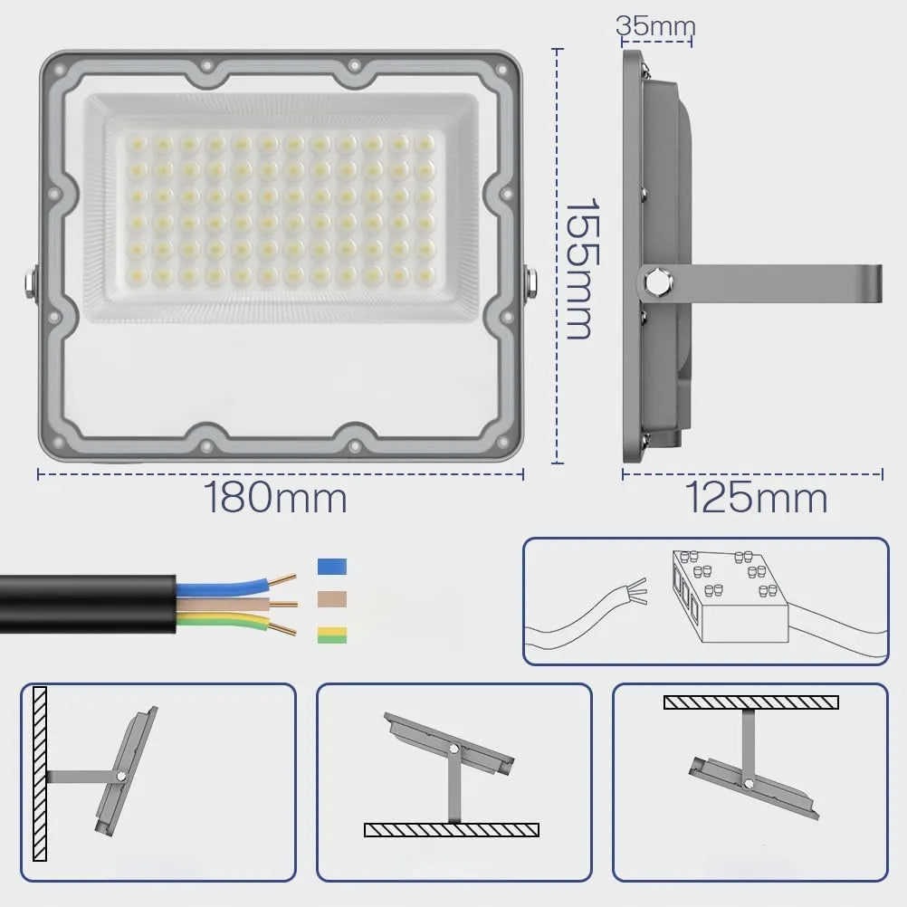 Statyvinis LED prožektorius Smartled 100W 18000lm su stovu