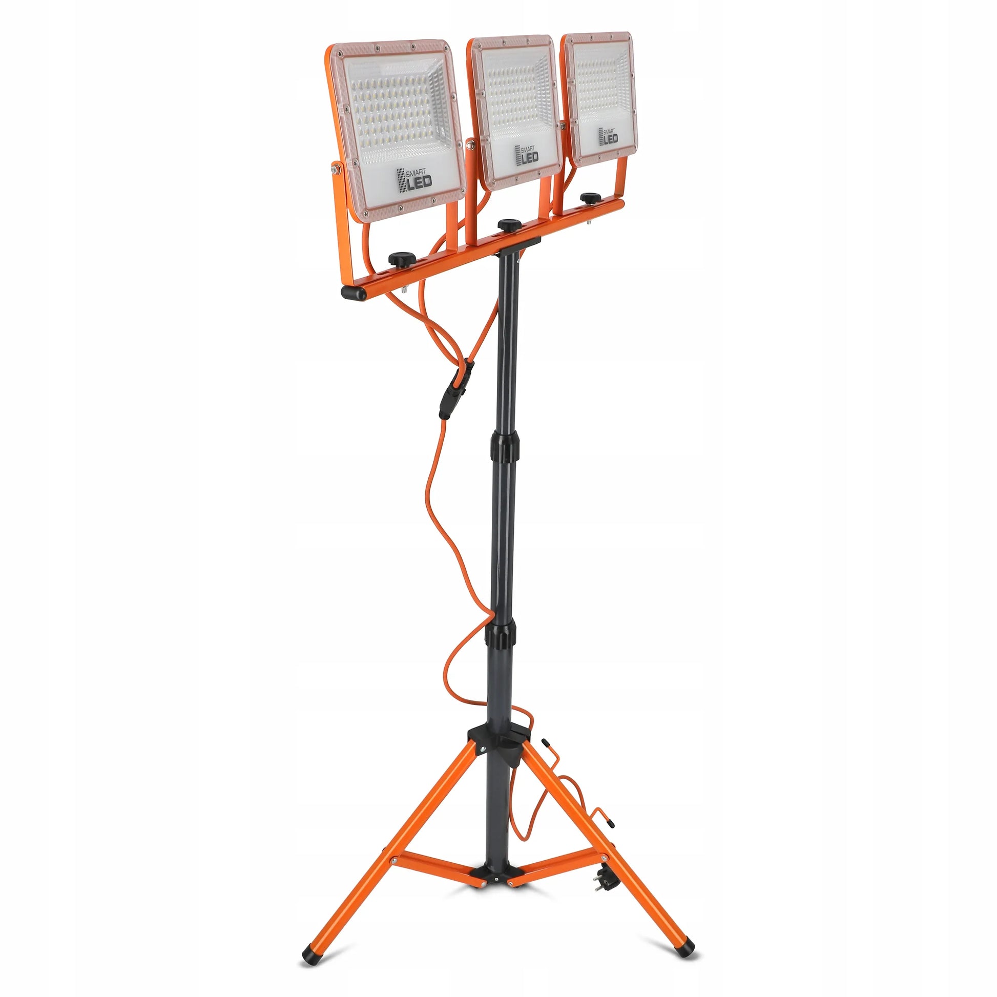 Statyvinis LED prožektorius Smartled 3x 50W 16500lm, darbinis šviestuvas IP65