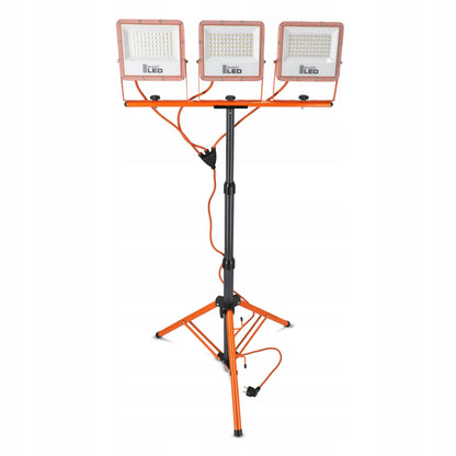 Statyvinis LED prožektorius Smartled 3x 50W 16500lm, darbinis šviestuvas IP65
