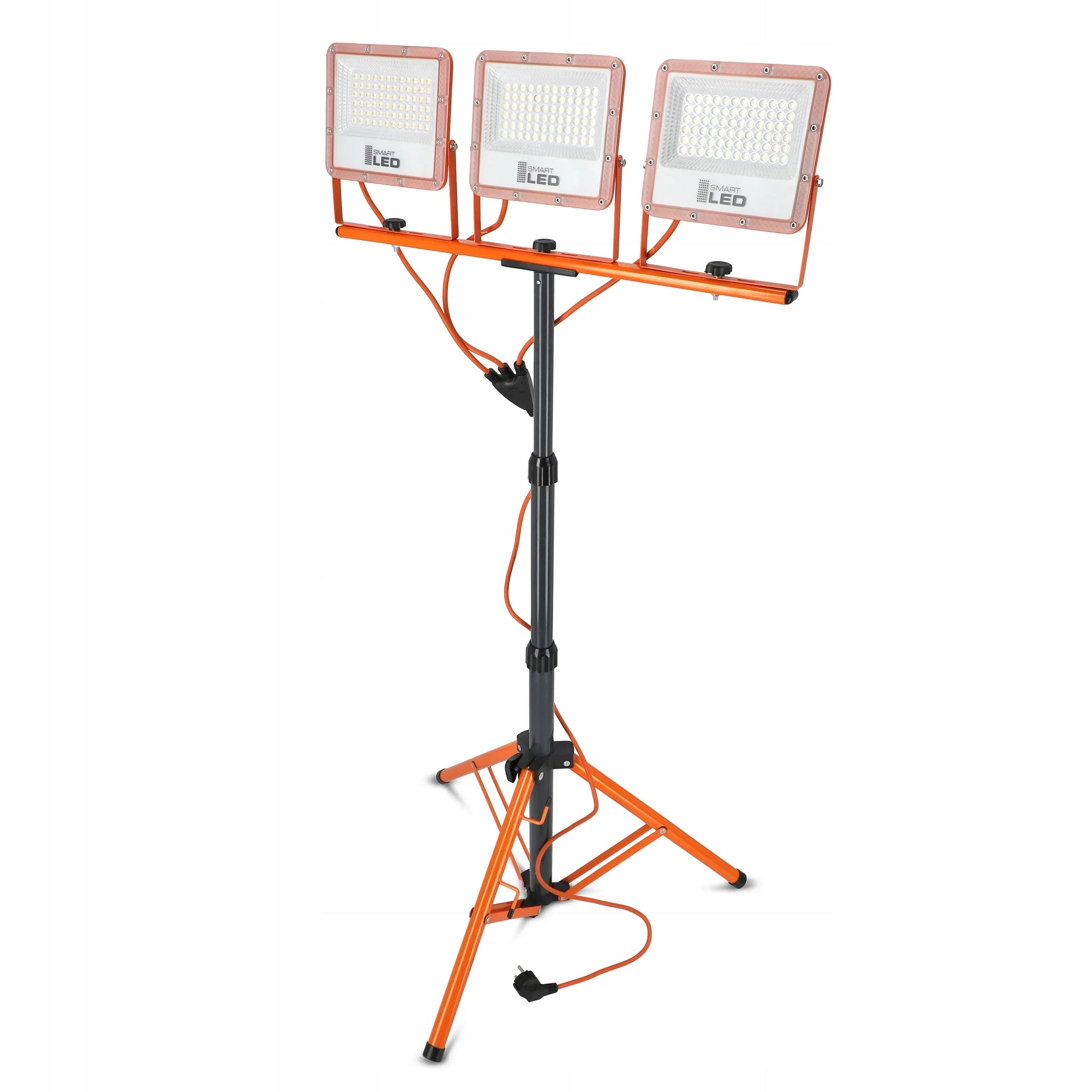 Statyvinis LED prožektorius Smartled 3x 50W 16500lm, darbinis šviestuvas IP65