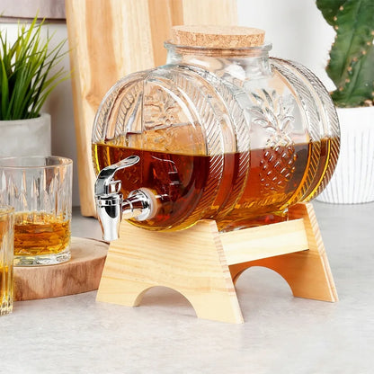 Stiklinė statinaitė Vilde su kraneliu gėrimams, 3 l