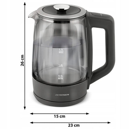 Stiklinis elektrinis virdulys Berdsen BD-711, 1,7 l