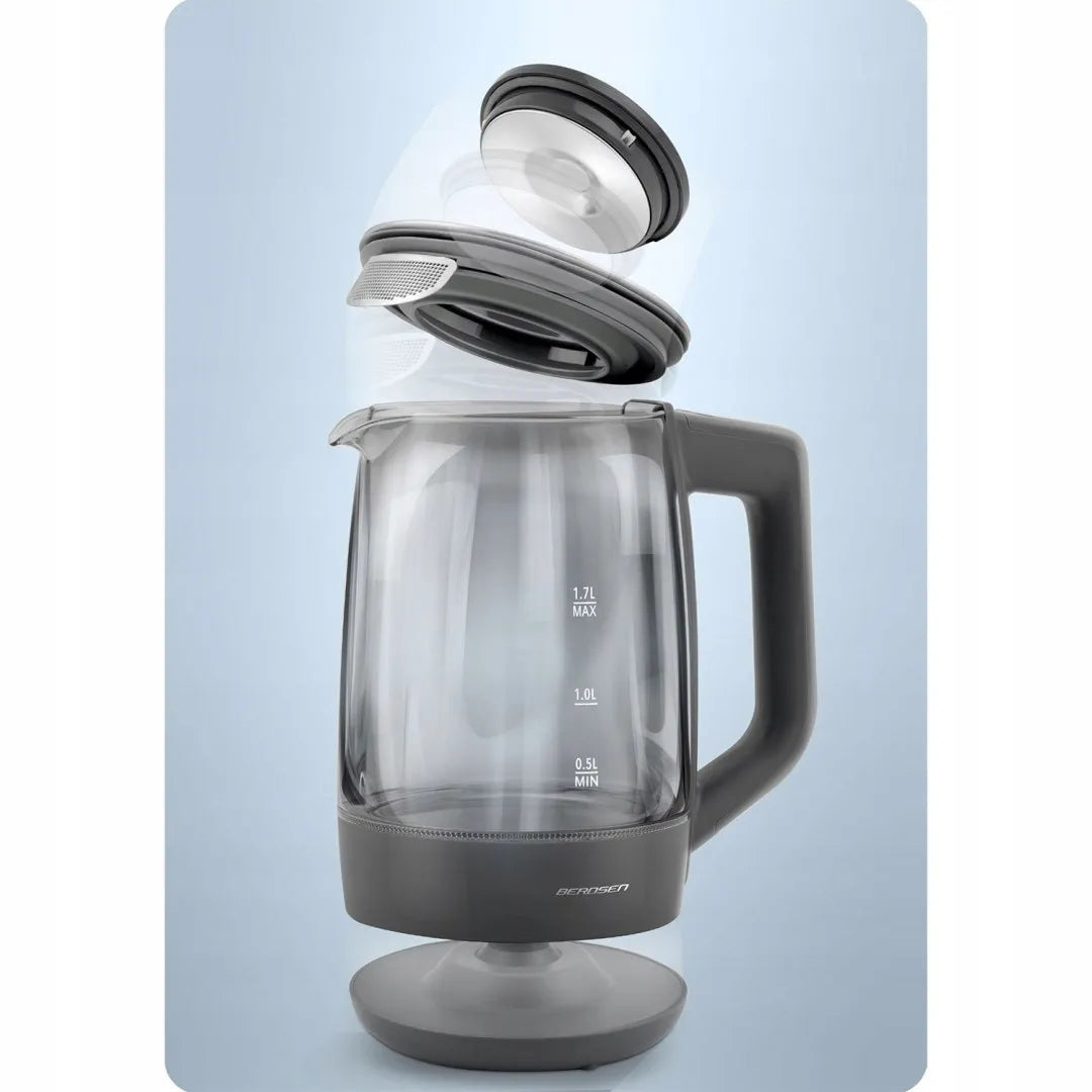 Stiklinis elektrinis virdulys Berdsen BD-711, 1,7 l