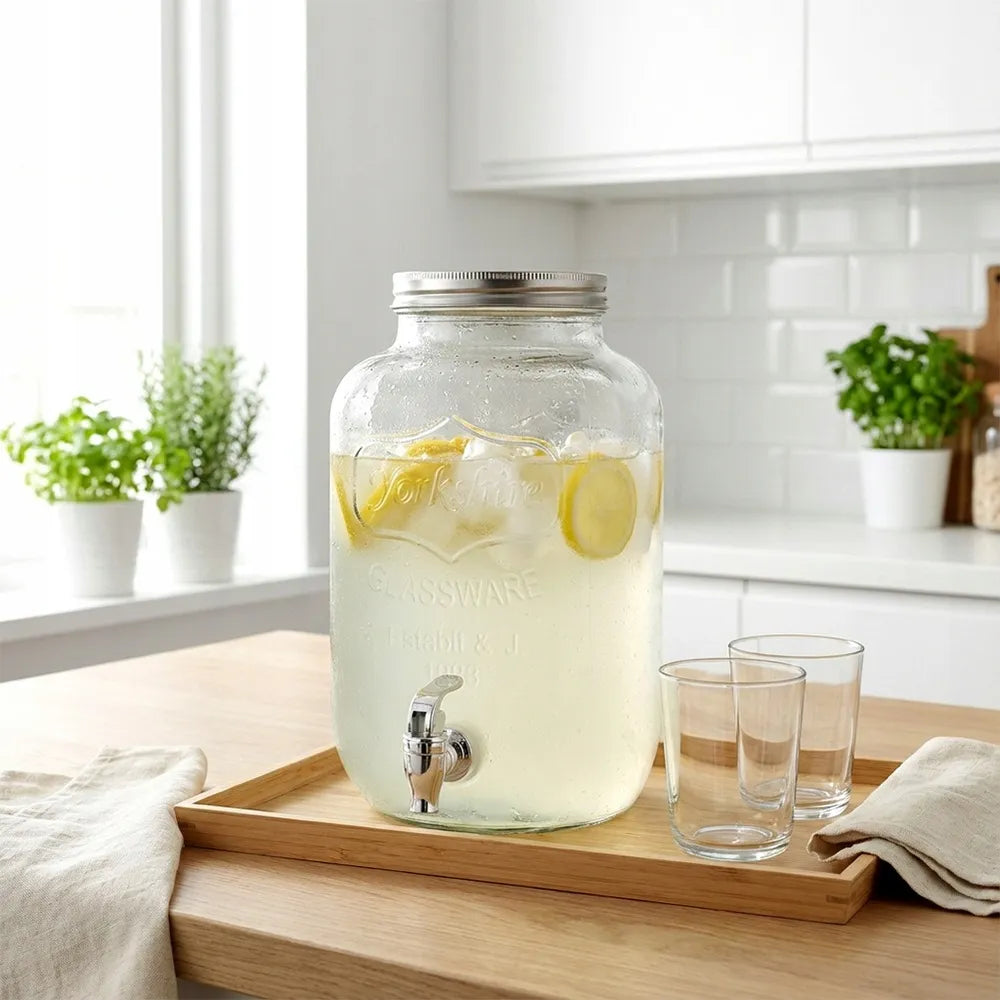 Stiklinis gėrimų dozatorius su kraneliu Vilde, 4 l
