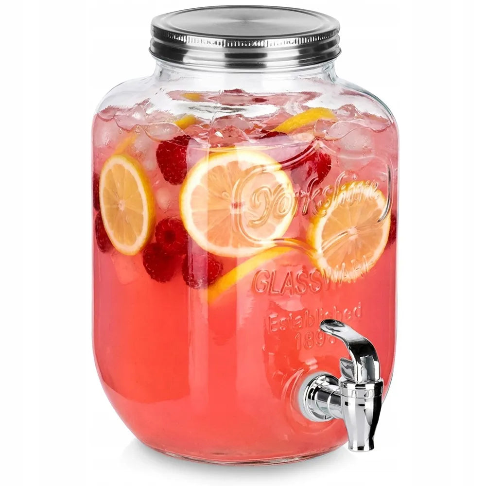 Stiklinis gėrimų dozatorius su kraneliu Vilde, 4 l