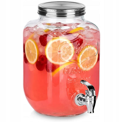 Stiklinis gėrimų dozatorius su kraneliu Vilde, 4 l