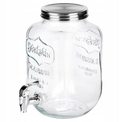 Stiklinis gėrimų dozatorius su kraneliu Vilde, 4 l