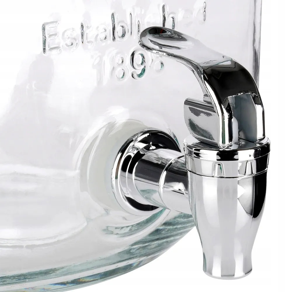 Stiklinis gėrimų dozatorius su kraneliu Vilde, 4 l