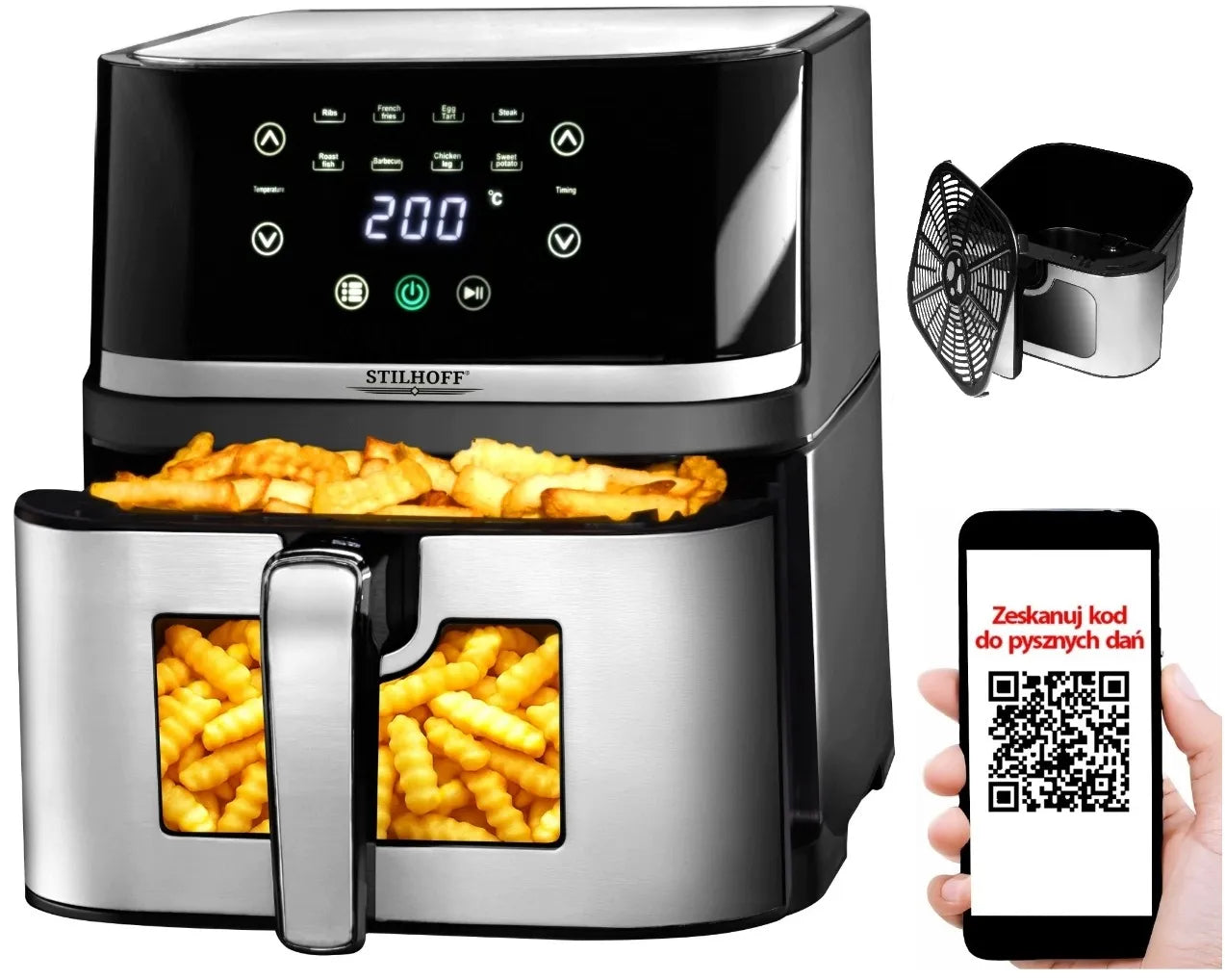STILHOFF AIRFRYER Pro 6,5 l bekontaktė gruzdintuvė