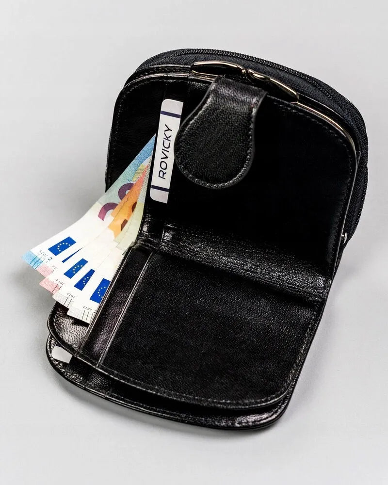 Stilinga maža moteriška Lorenti odinė piniginė su RFID
