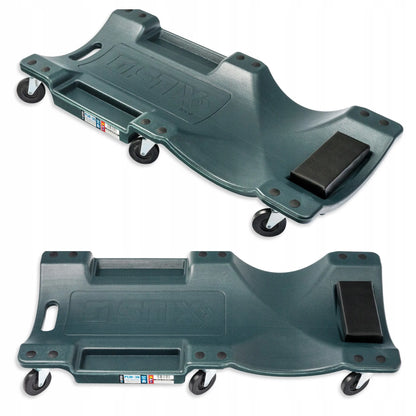 Stix dirbtuvės gultas 150 kg, 6 gumuoti ratukai su guoliais, automobiliams, 910 mm