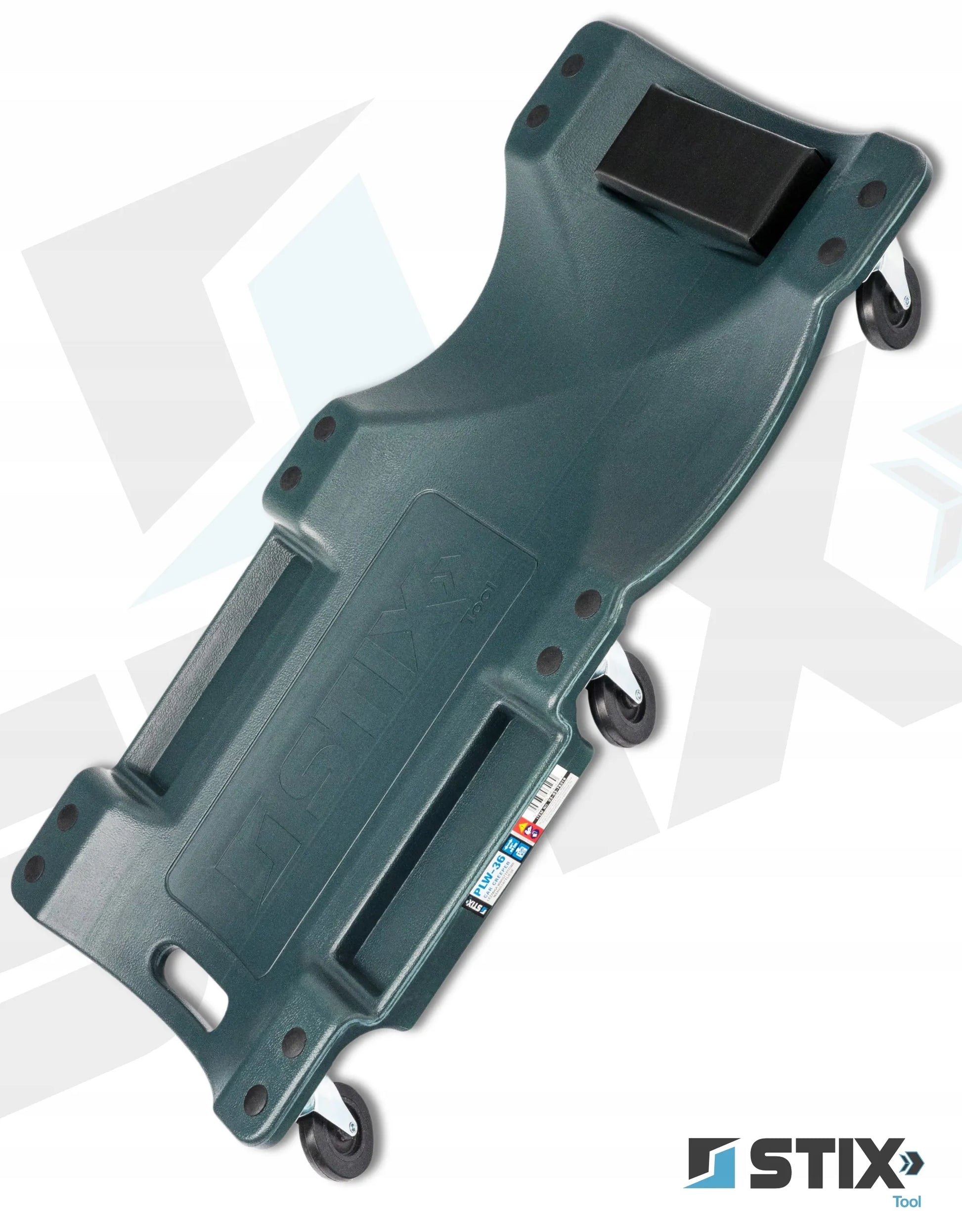 Stix dirbtuvės gultas 150 kg, 6 gumuoti ratukai su guoliais, automobiliams, 910 mm