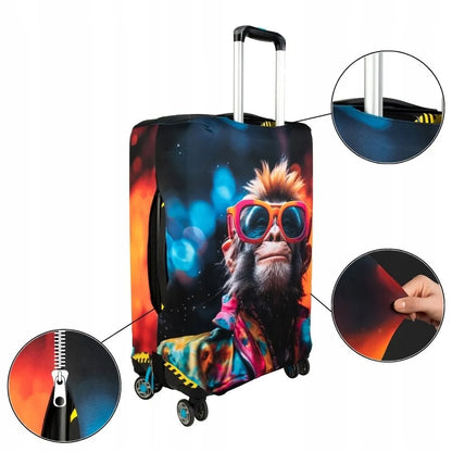 Storas apsauginis L dydžio didelio lagamino užvalkalas „Sunglasses Monkey“