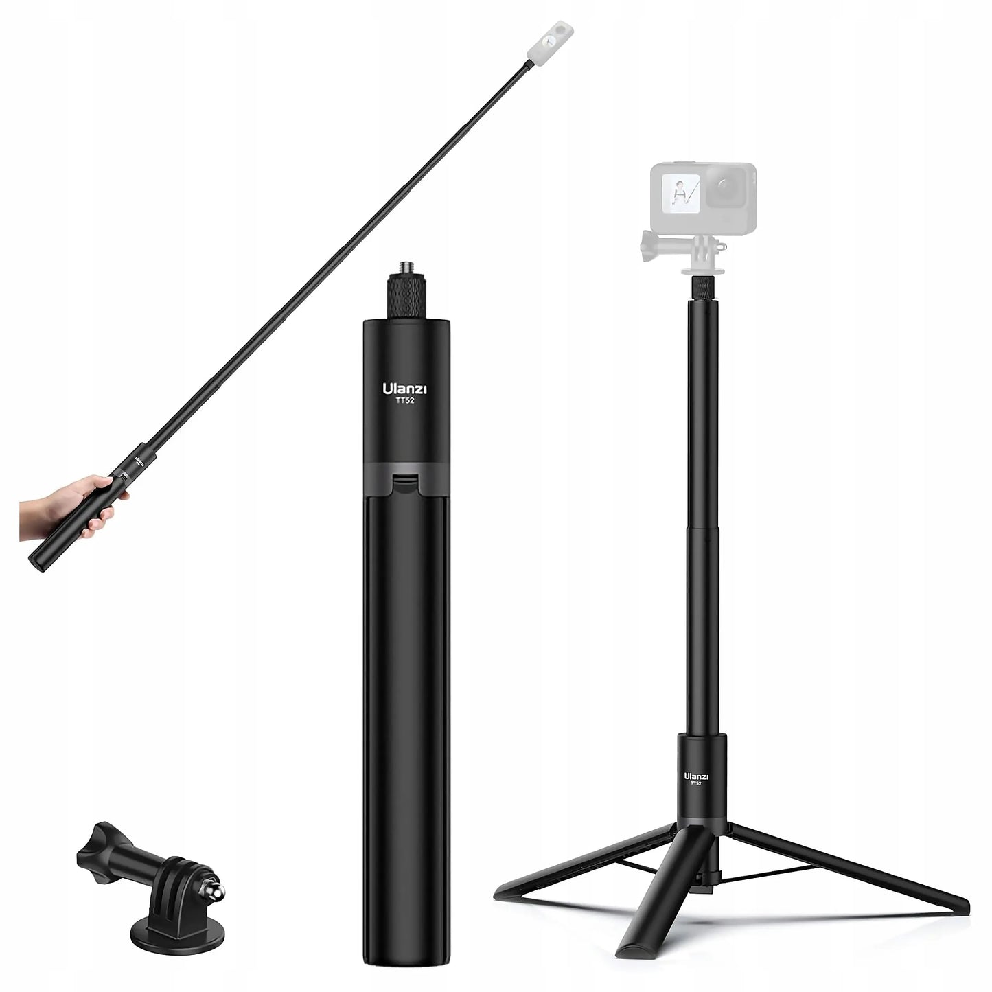 Stovas / asmenukių lazda 2-in-1 ULANZI TT52 150cm sportinėms kameroms, pvz., GoPro