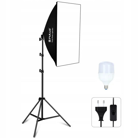 Studijinis apšvietimas Puluz softbox 50x70 cm su LED lempute