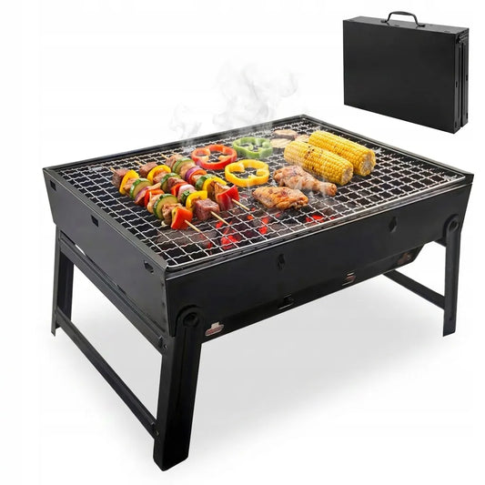 Sudedamas anglinis grilis – nešiojamas lagamino tipo BBQ grilis 35 cm