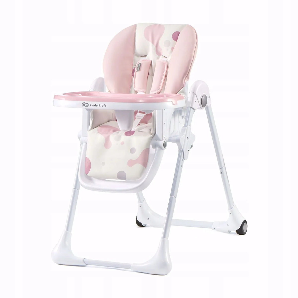 Sulankstoma maitinimo kėdutė vaikams „Kinderkraft YUMMY“, rožinė