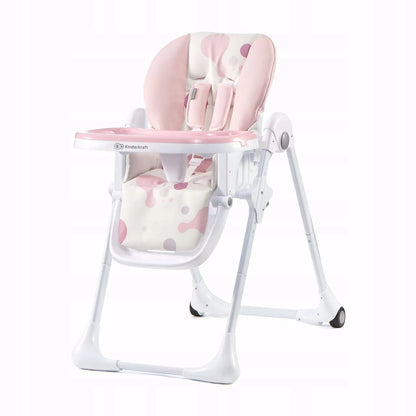 Sulankstoma maitinimo kėdutė vaikams „Kinderkraft YUMMY“, rožinė