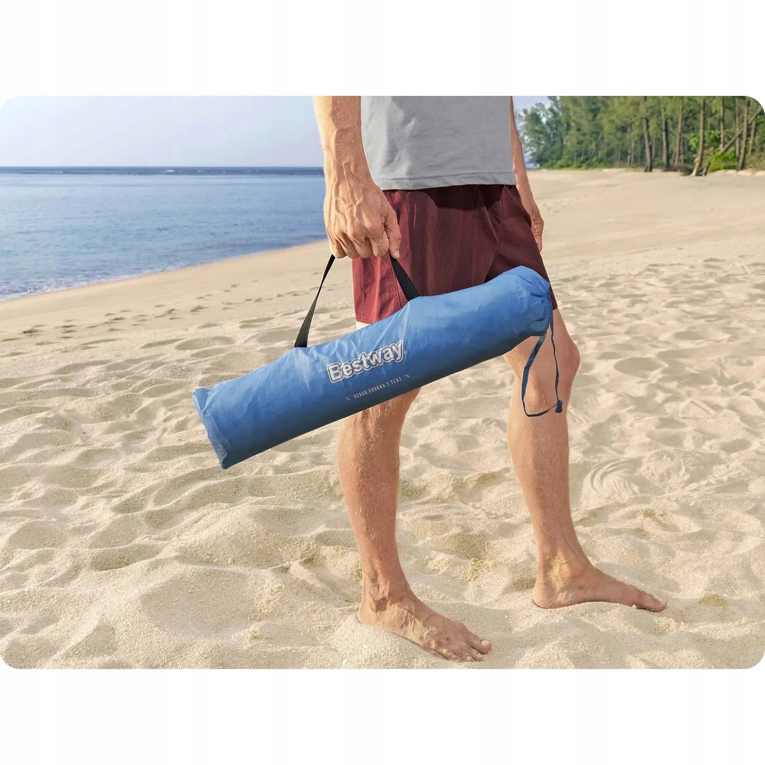 Sulankstoma paplūdimio palapinė Bestway Beach Ground 2, 200x120 cm, lengva, 2 asmenims
