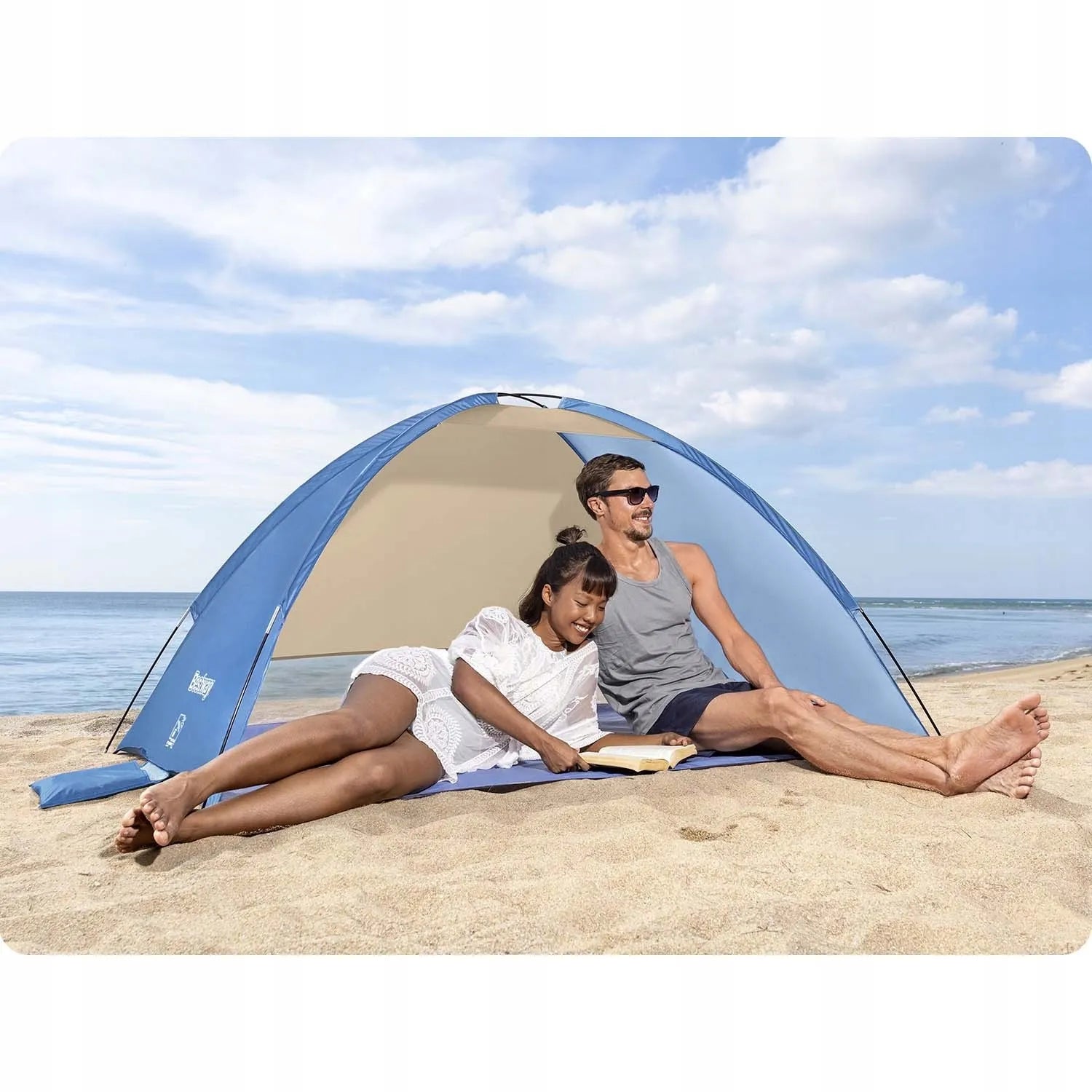 Sulankstoma paplūdimio palapinė Bestway Beach Ground 2, 200x120 cm, lengva, 2 asmenims